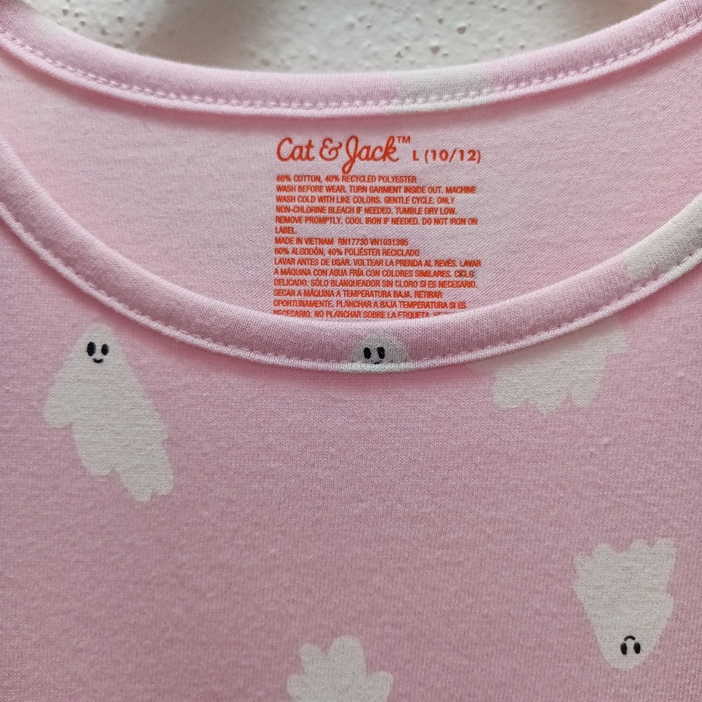 Cat and Jack Girls Pink Ghost Dress  Size 10-12 NWT - Picture 4 of 4